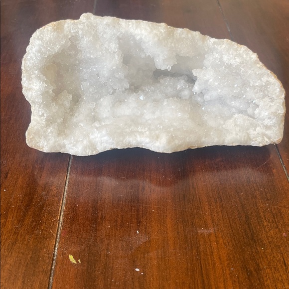 White Crystal Geode Decor